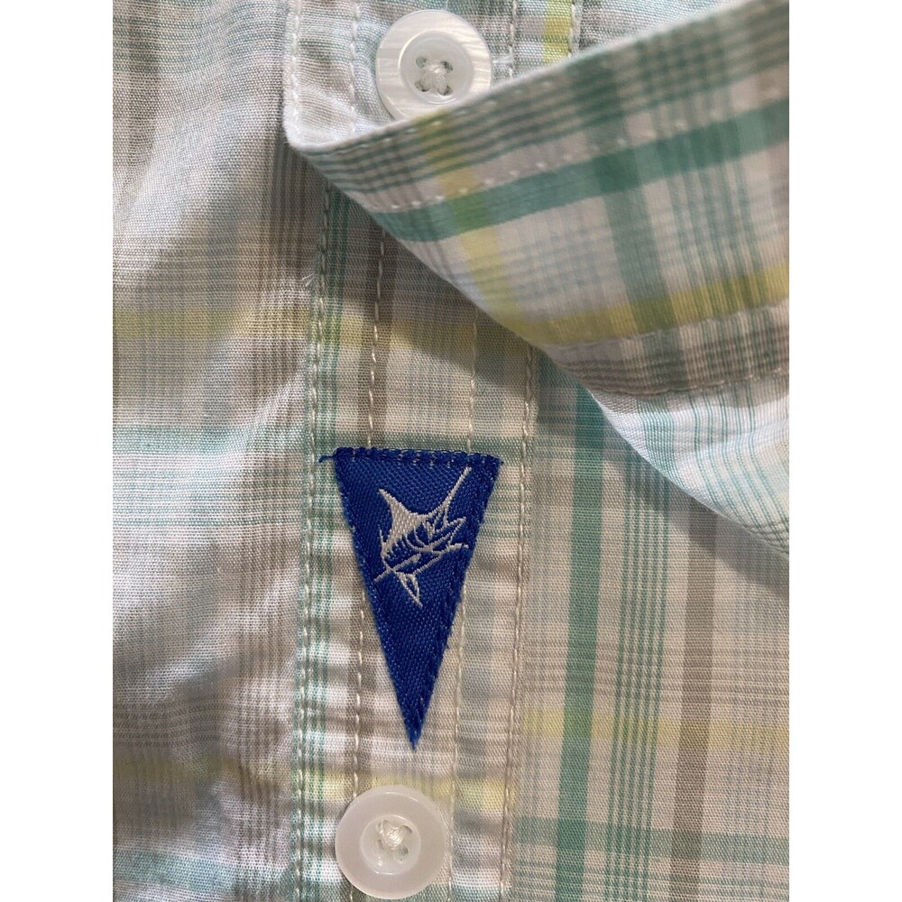 Guy Harvey Men's XL Long Sleeve Fishing Outdoor Plaid Green Button Down Shirt - Picture 5 of 9